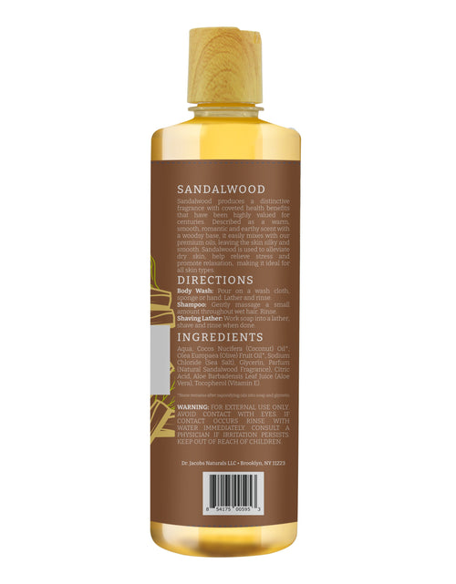 Load image into Gallery viewer, Sandalwood Castile Body Wash by Dr. Jacobs Naturals
