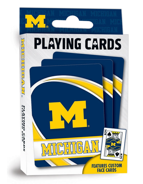 Load image into Gallery viewer, Michigan Wolverines Playing Cards - 54 Card Deck by MasterPieces Puzzle Company INC
