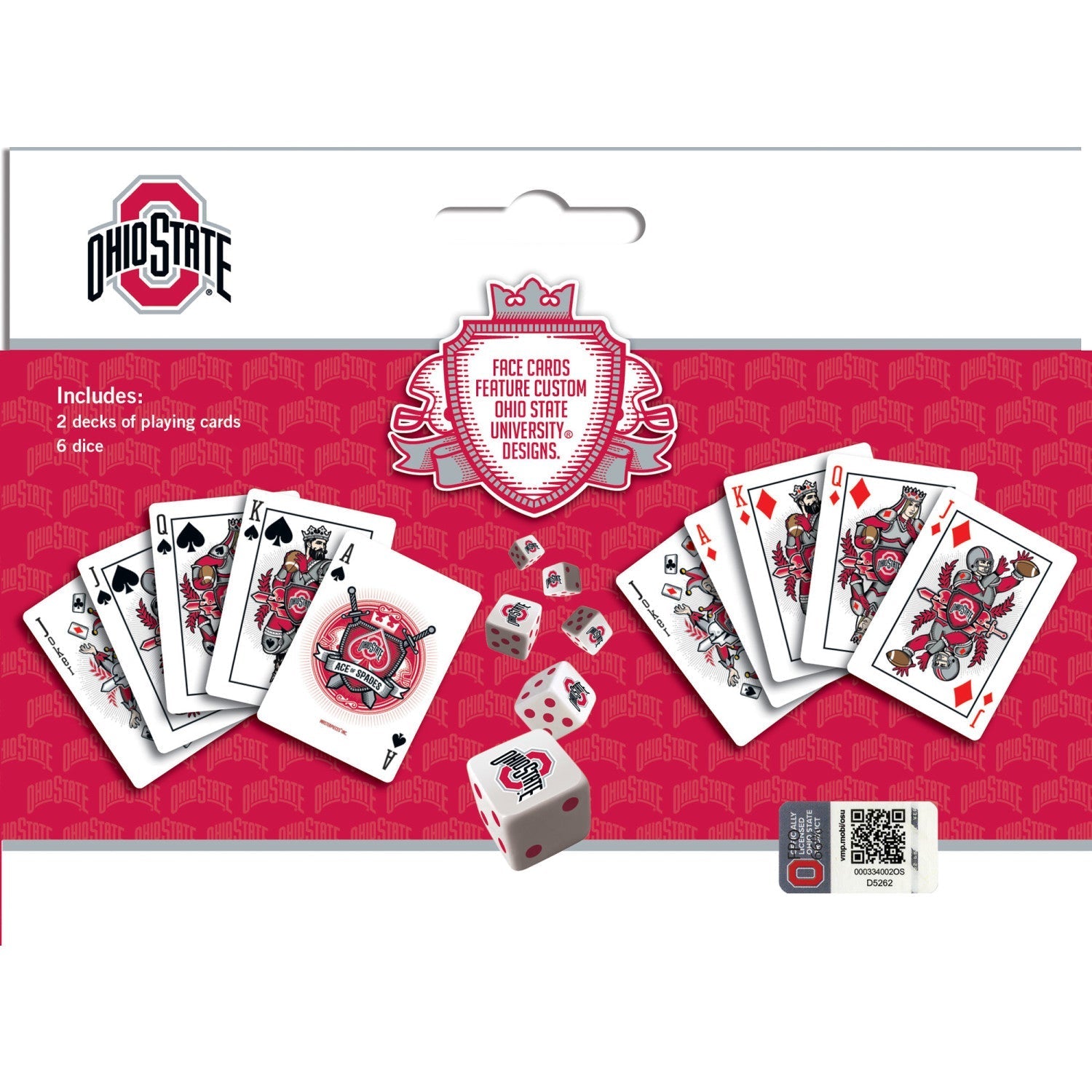Ohio State Buckeyes - 2-Pack Playing Cards & Dice Set by MasterPieces Puzzle Company INC