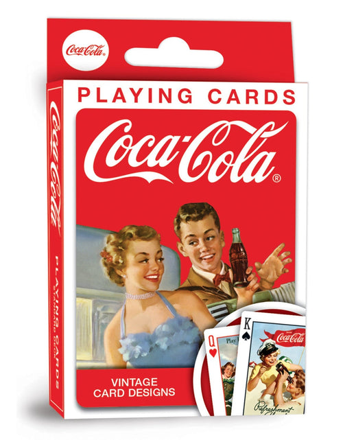 Load image into Gallery viewer, Coca-Cola Vintage Design Playing Cards - 54 Card Deck by MasterPieces Puzzle Company INC
