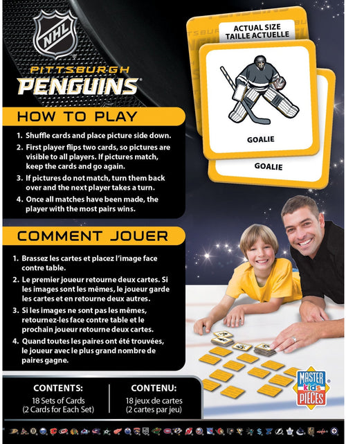 Load image into Gallery viewer, Pittsburgh Penguins Matching Game by MasterPieces Puzzle Company INC
