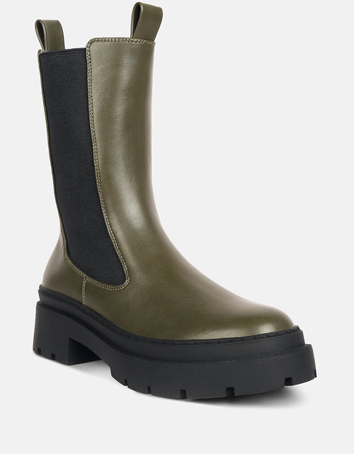 Load image into Gallery viewer, jolt elasticated gussets lug sole boots by London Rag
