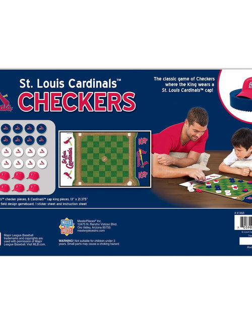 Load image into Gallery viewer, St. Louis Cardinals Checkers Board Game by MasterPieces Puzzle Company INC
