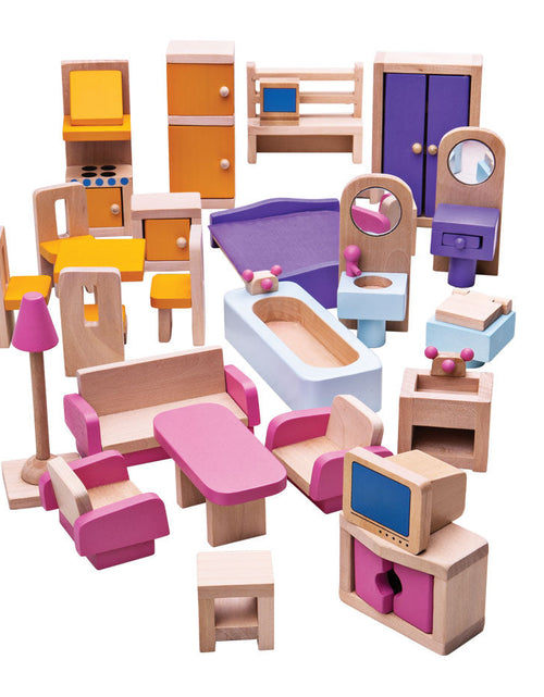 Load image into Gallery viewer, Heritage Playset Doll Furniture Set by Bigjigs Toys US
