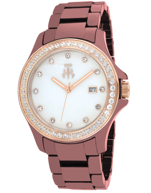 Load image into Gallery viewer, Jivago Women's Ceramic Maroon MOP Dial Watch - JV9415 by Balec Group
