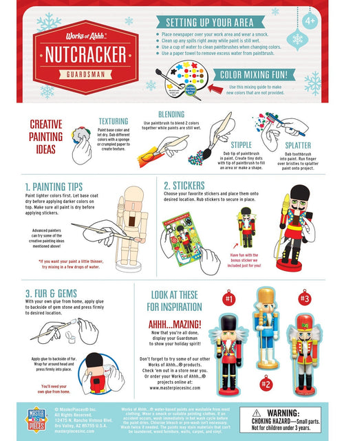 Load image into Gallery viewer, Holiday Craft Kit - Nutcracker Guard Wood Craft &amp; Paint Kit by MasterPieces Puzzle Company INC
