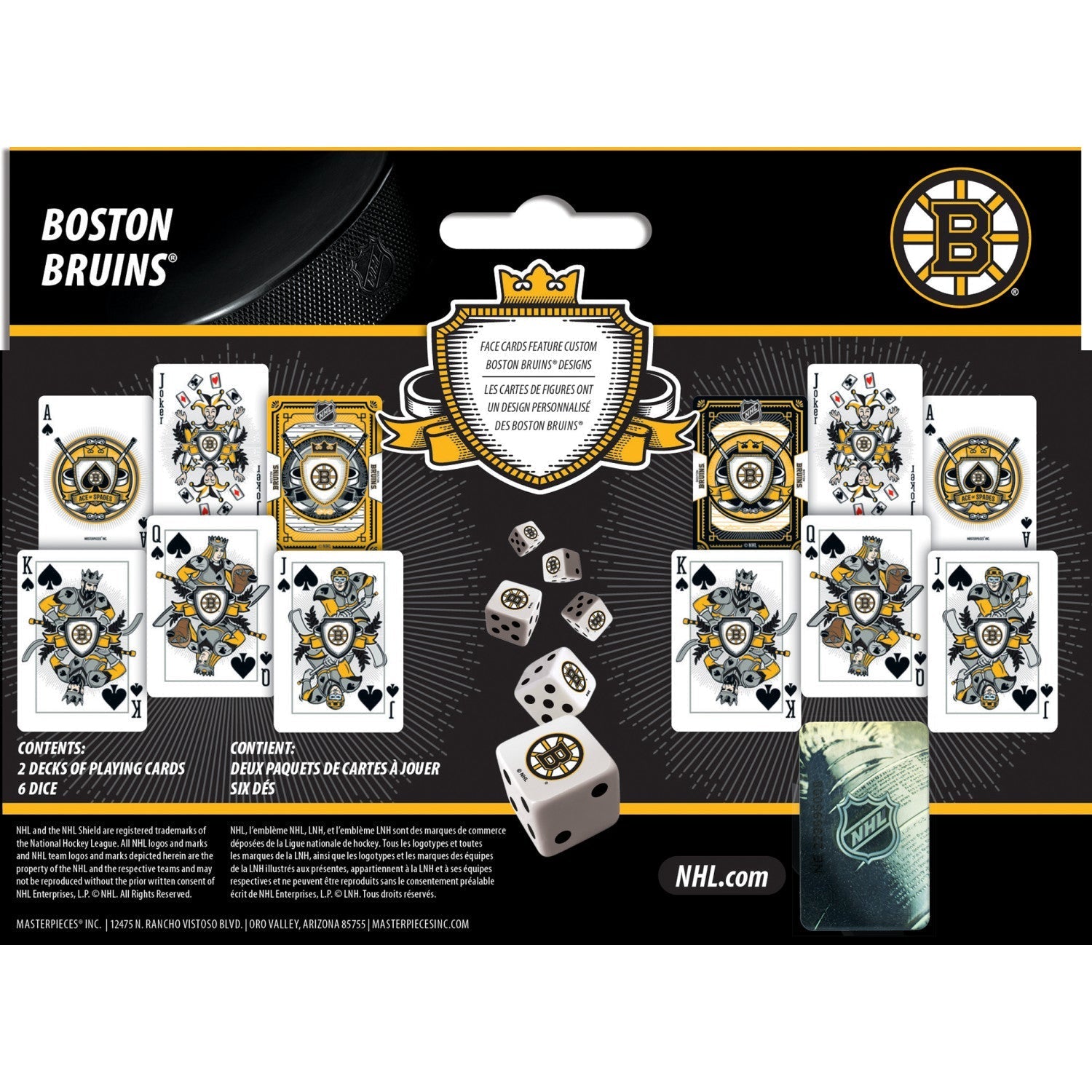 Boston Bruins - 2-Pack Playing Cards & Dice Set by MasterPieces Puzzle Company INC