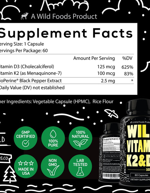 Load image into Gallery viewer, Wild Vitamin K2 &amp; D3 Case of 12 by Wild Foods
