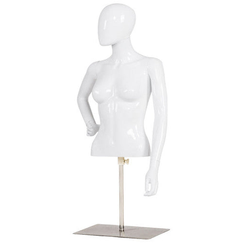 Load image into Gallery viewer, Female Mannequin Torso Adjustable Height with Metal Stand

