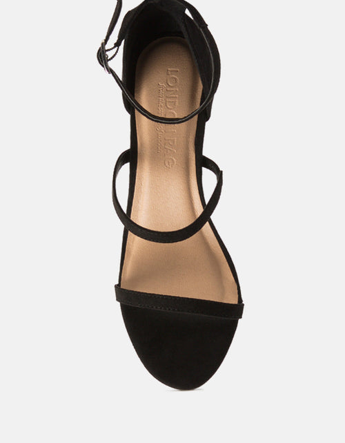 Load image into Gallery viewer, kazaki mid heel ankle strap sandals by London Rag
