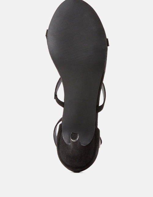 Load image into Gallery viewer, kazaki mid heel ankle strap sandals by London Rag
