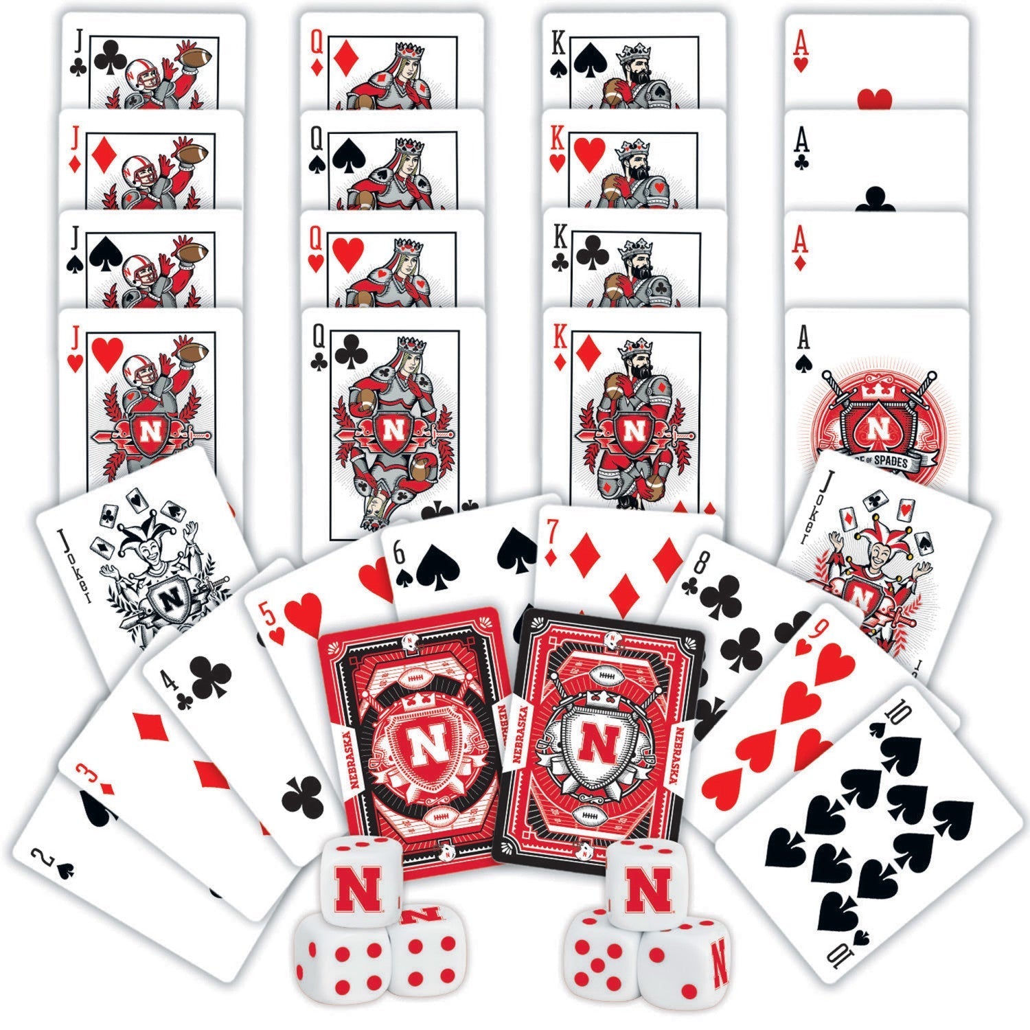 Nebraska Cornhuskers - 2-Pack Playing Cards & Dice Set by MasterPieces Puzzle Company INC
