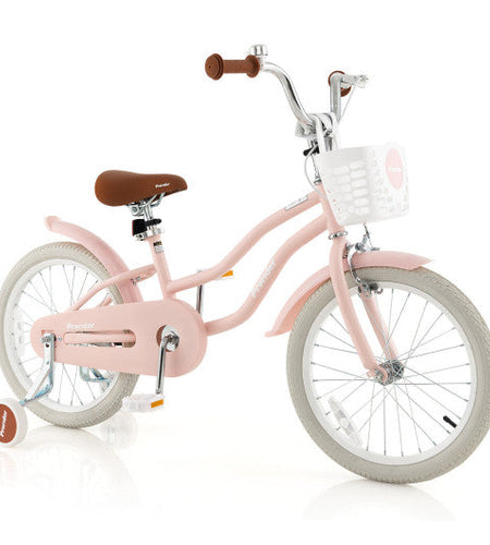 Children Bicycle with Front Handbrake and Rear Coaster Brake-Pink