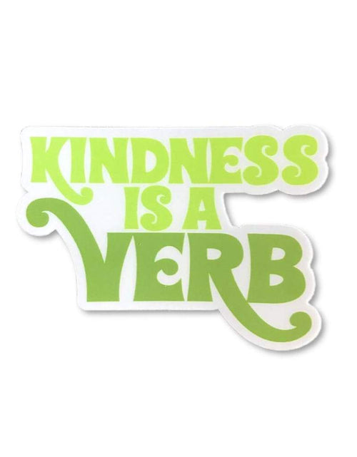 Load image into Gallery viewer, Kindness is a Verb Sticker by Kind Cotton
