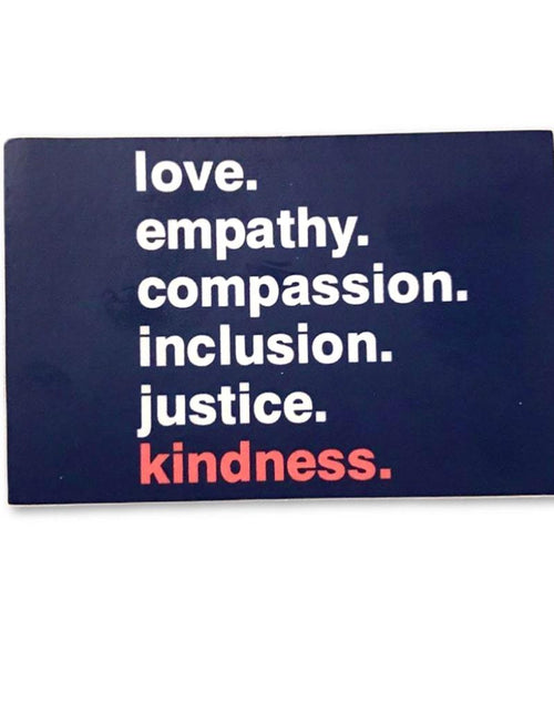Load image into Gallery viewer, 'Kindness is' Navy Sticker by Kind Cotton
