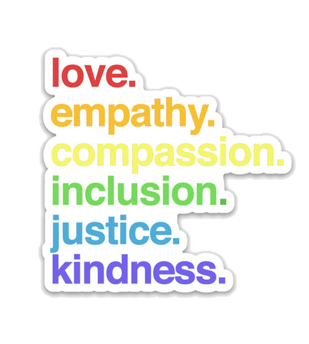 'Kindness is' Pride Sticker by Kind Cotton
