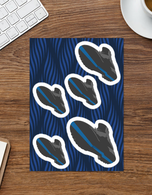 Load image into Gallery viewer, Thin Blue Boot Sticker sheet by Proud Libertarian
