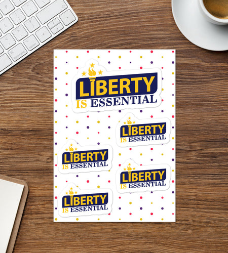 Liberty is Essential Sticker sheet by Proud Libertarian
