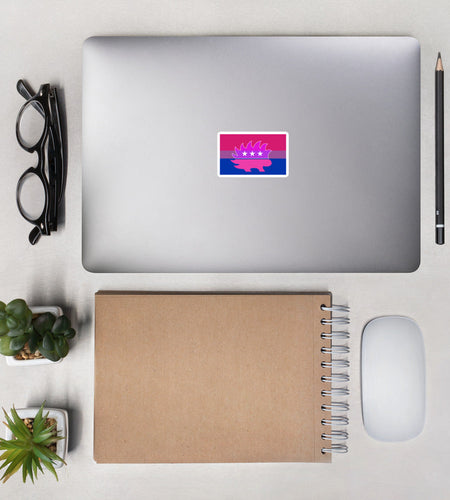 Libertarian Porcupine - LGBTQ - Bisexual Bubble-free stickers by Proud Libertarian