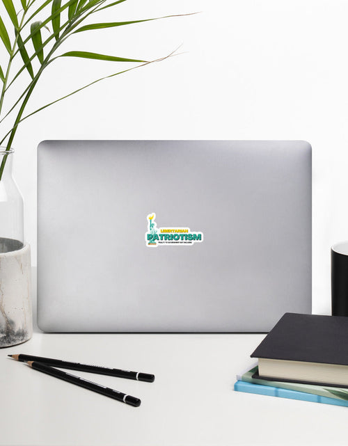 Load image into Gallery viewer, Libertarian Patriotism Alaska LP Bubble-free stickers by Proud Libertarian
