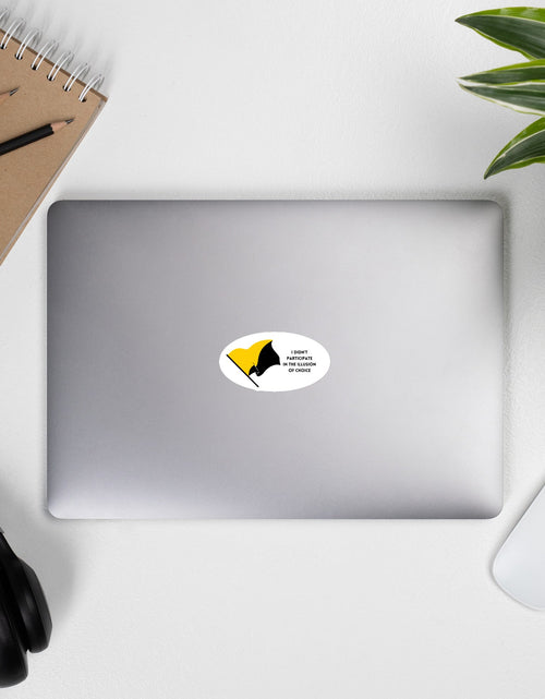 Load image into Gallery viewer, I did participate in the illusion of choice (No Vote) Stickers by Proud Libertarian
