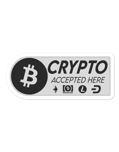 Load image into Gallery viewer, Crypto Accepted Here Bubble-free stickers by Proud Libertarian
