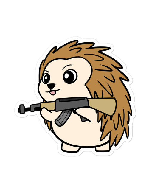 Load image into Gallery viewer, AK Porcupine Cartoon Bubble-free stickers by Proud Libertarian
