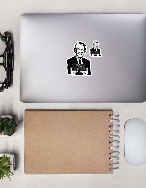Load image into Gallery viewer, Ron Paul - I was Right Bubble-free stickers by Proud Libertarian

