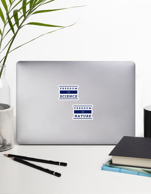 Load image into Gallery viewer, Freedom is Science, Freedom is Nature Bubble-free stickers by Proud Libertarian
