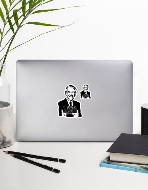 Load image into Gallery viewer, Ron Paul - I was Right Bubble-free stickers by Proud Libertarian
