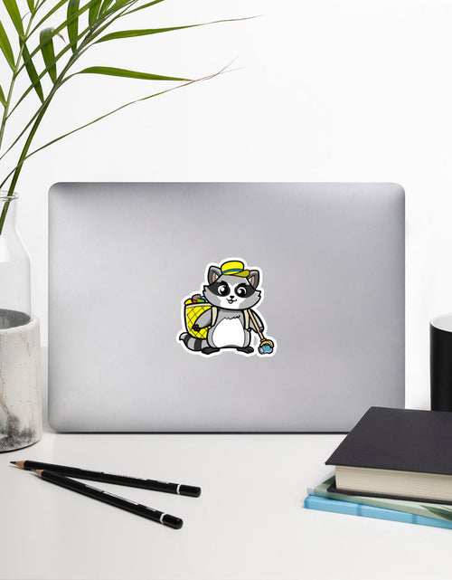 Load image into Gallery viewer, Trash Panda Cartoon Voluntary Raccoon Bubble-free stickers by Proud Libertarian
