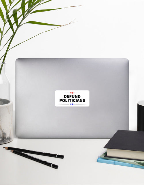 Load image into Gallery viewer, Defund Politicians (red and Blue) Bubble-free stickers by Proud Libertarian
