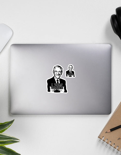 Load image into Gallery viewer, Ron Paul - I was Right Bubble-free stickers by Proud Libertarian
