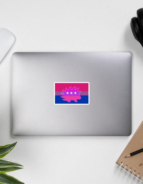 Load image into Gallery viewer, Libertarian Porcupine - LGBTQ - Bisexual Bubble-free stickers by Proud Libertarian
