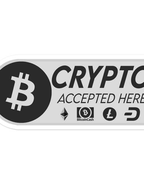 Load image into Gallery viewer, Crypto Accepted Here Bubble-free stickers by Proud Libertarian
