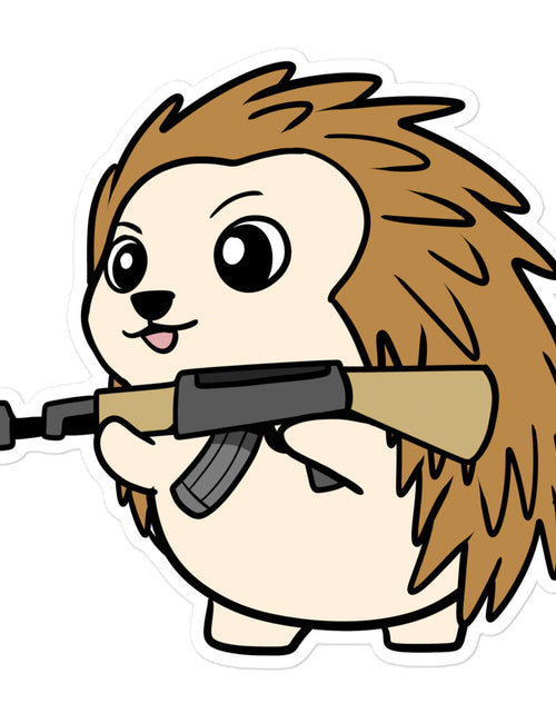 Load image into Gallery viewer, AK Porcupine Cartoon Bubble-free stickers by Proud Libertarian
