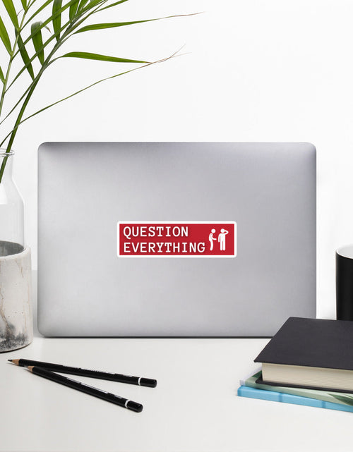 Load image into Gallery viewer, Question Everything Bubble-free stickers by Proud Libertarian

