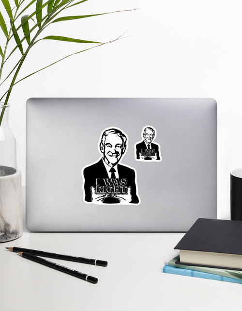 Load image into Gallery viewer, Ron Paul - I was Right Bubble-free stickers by Proud Libertarian
