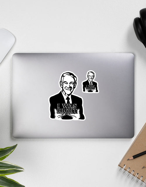 Load image into Gallery viewer, Ron Paul - I was Right Bubble-free stickers by Proud Libertarian
