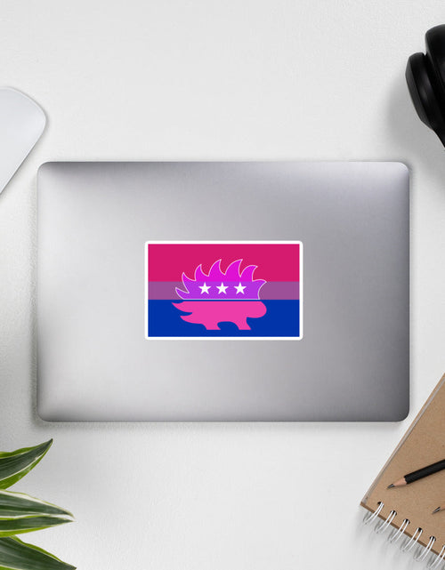 Load image into Gallery viewer, Libertarian Porcupine - LGBTQ - Bisexual Bubble-free stickers by Proud Libertarian
