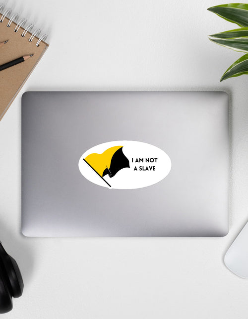 Load image into Gallery viewer, I am not a slave (No Vote) Stickers by Proud Libertarian
