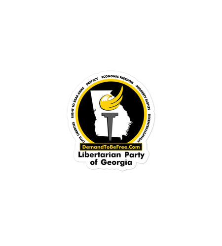 Libertarian Party of Georgia Bubble-free stickers by Proud Libertarian