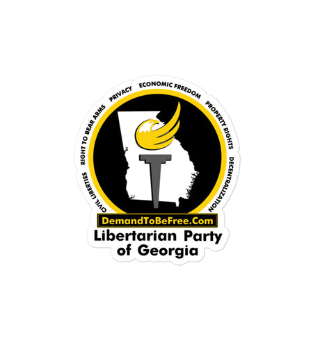 Libertarian Party of Georgia Bubble-free stickers by Proud Libertarian
