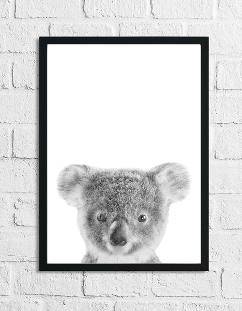Load image into Gallery viewer, Koala Black &amp; White Animal Nursery Children's Room Wall Decor Print by WinsterCreations™ Official Store
