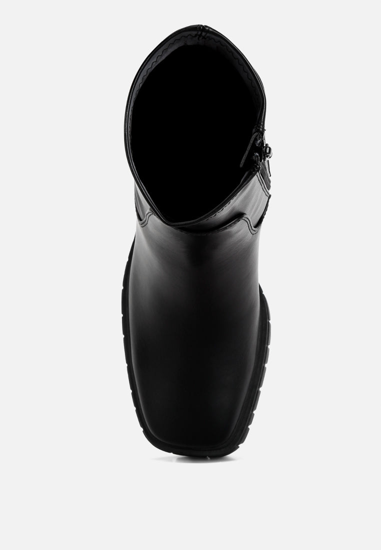 kokum faux leather platform ankle boots by London Rag