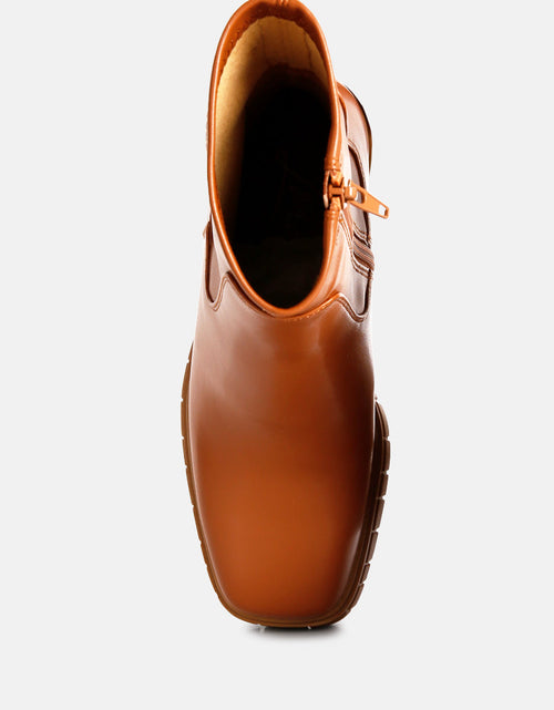 Load image into Gallery viewer, kokum faux leather platform ankle boots by London Rag
