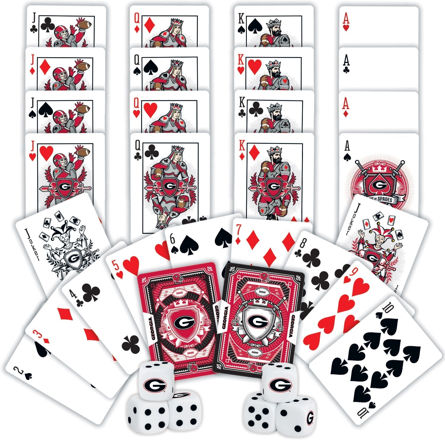 Georgia Bulldogs - 2-Pack Playing Cards & Dice Set by MasterPieces Puzzle Company INC