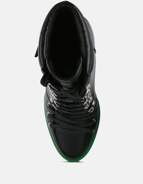 Load image into Gallery viewer, larch cushion collared biker boots by London Rag

