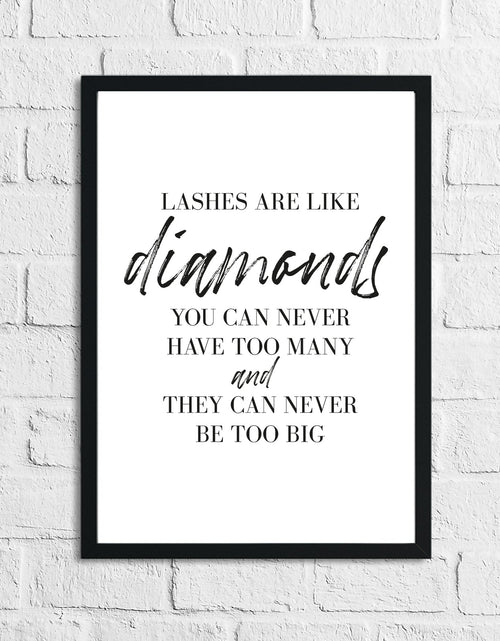 Load image into Gallery viewer, Lashes Are Like Diamonds Dressing Room Simple Wall Decor Print by WinsterCreations™ Official Store
