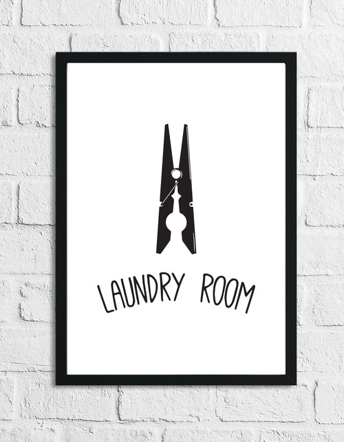 Load image into Gallery viewer, Laundry Room Peg Simple Wall Decor Print by WinsterCreations™ Official Store
